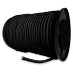 Corda elastica Nera 100 m - Qualità PRO TECPLAST 9SW - Cavo per teloni con diametro 9 mm