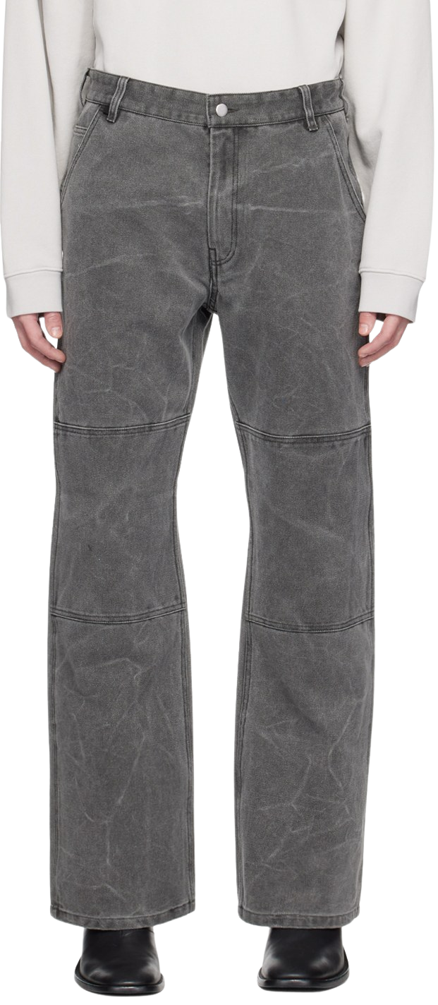 Gray Pigment-Dyed Trousers