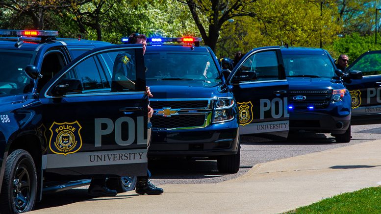 UM Police responding in patrol vehicles