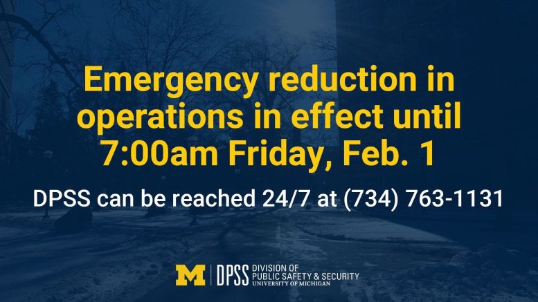 Emergency Reduction of Operations