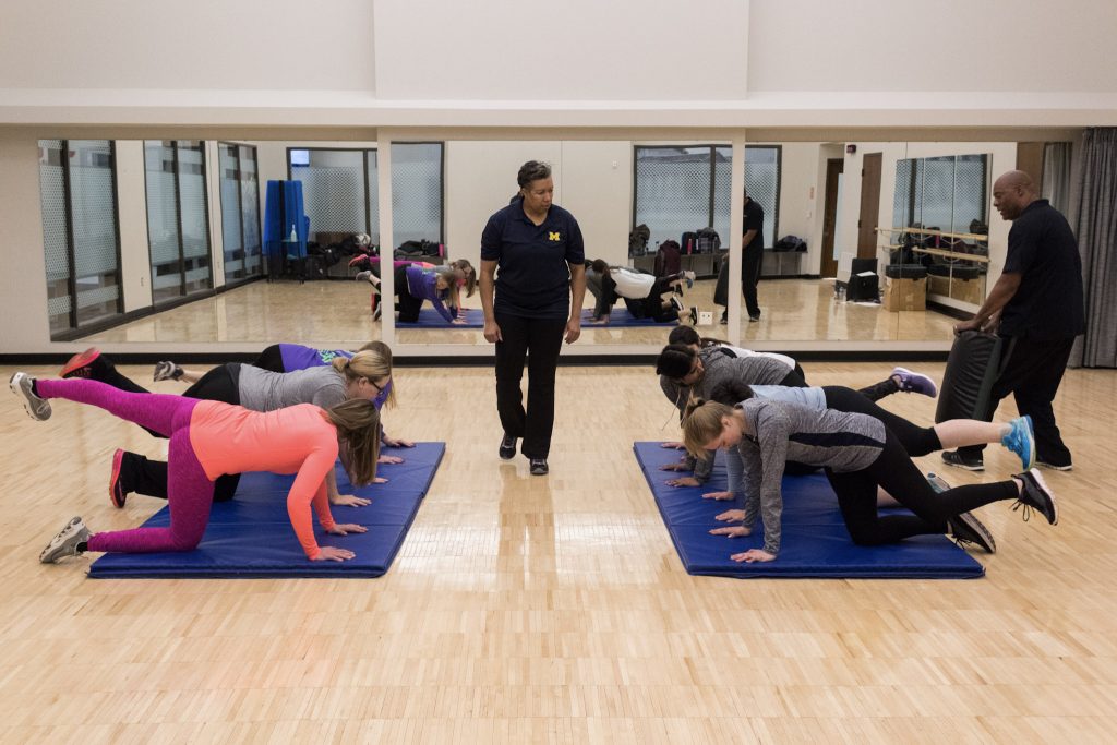 Students participating in the DPSS Empowerment Self Defense training