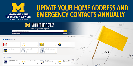 Update your home address emergency contacts annually