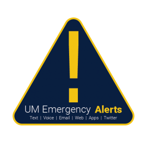 UM Emergency Alert Triangle Graphic
