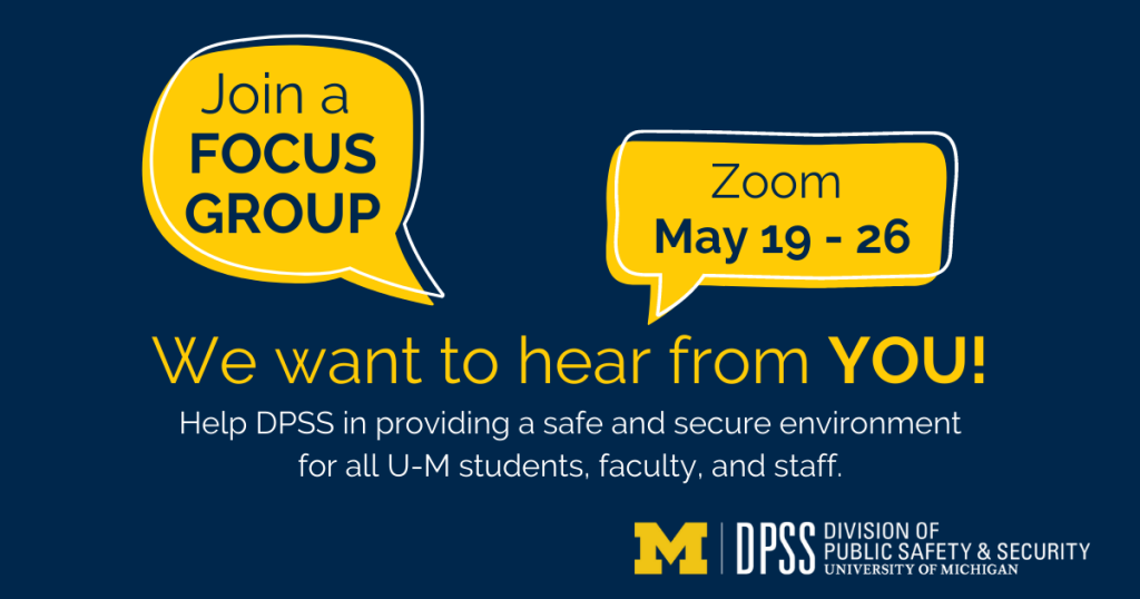 We want to hear from you! Sign up for a focus group.