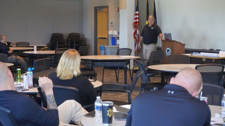 Photo of the instructor teaching the active attacker training