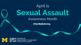 April is Sexual Assault Awareness Month