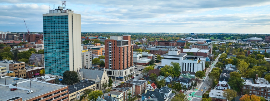 A photo of the UM-Ann Arbor skyline.