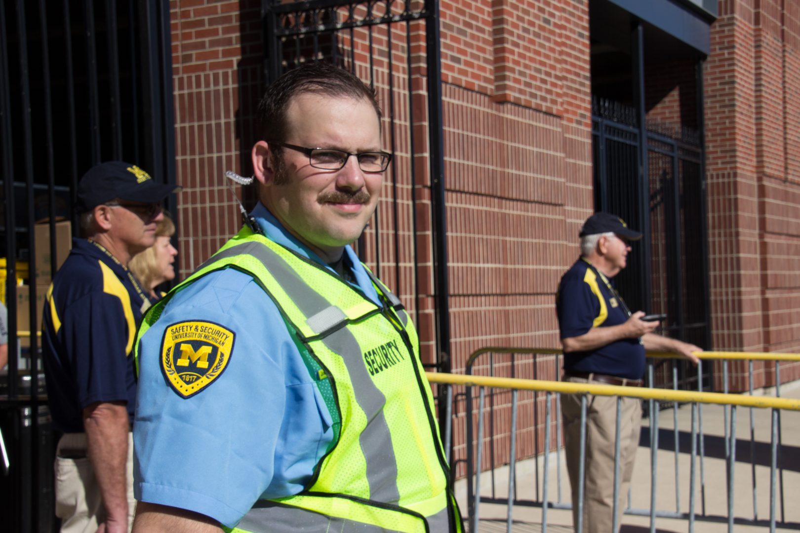 Security Officer James Azzopardi works his first uniformed event.