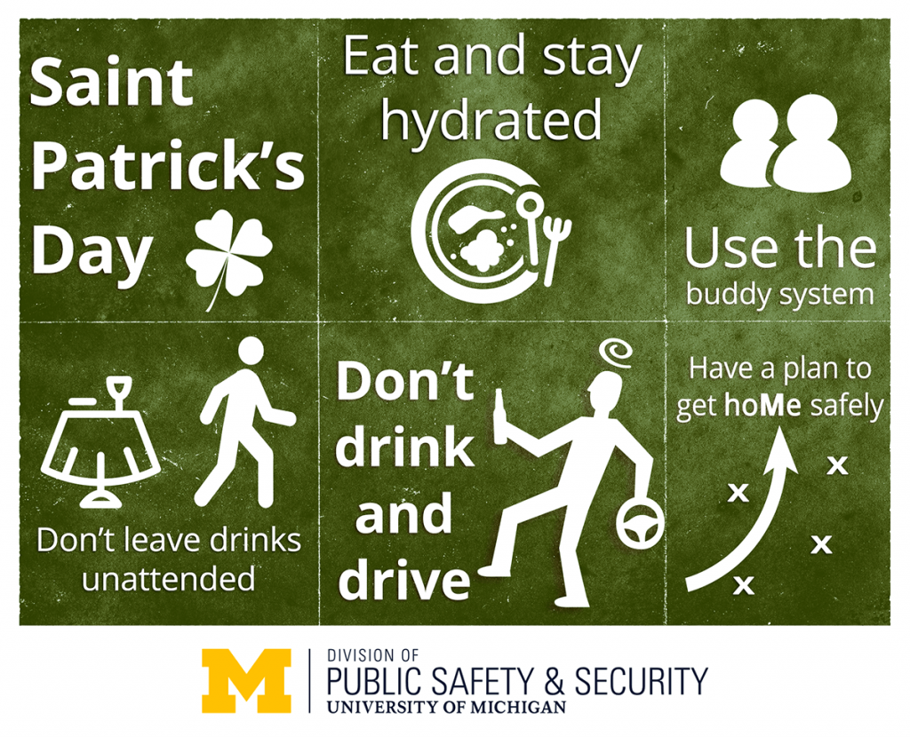 St. Patrick's Day Safety Tips NEWS DIVISION OF PUBLIC SAFETY & SECURITY