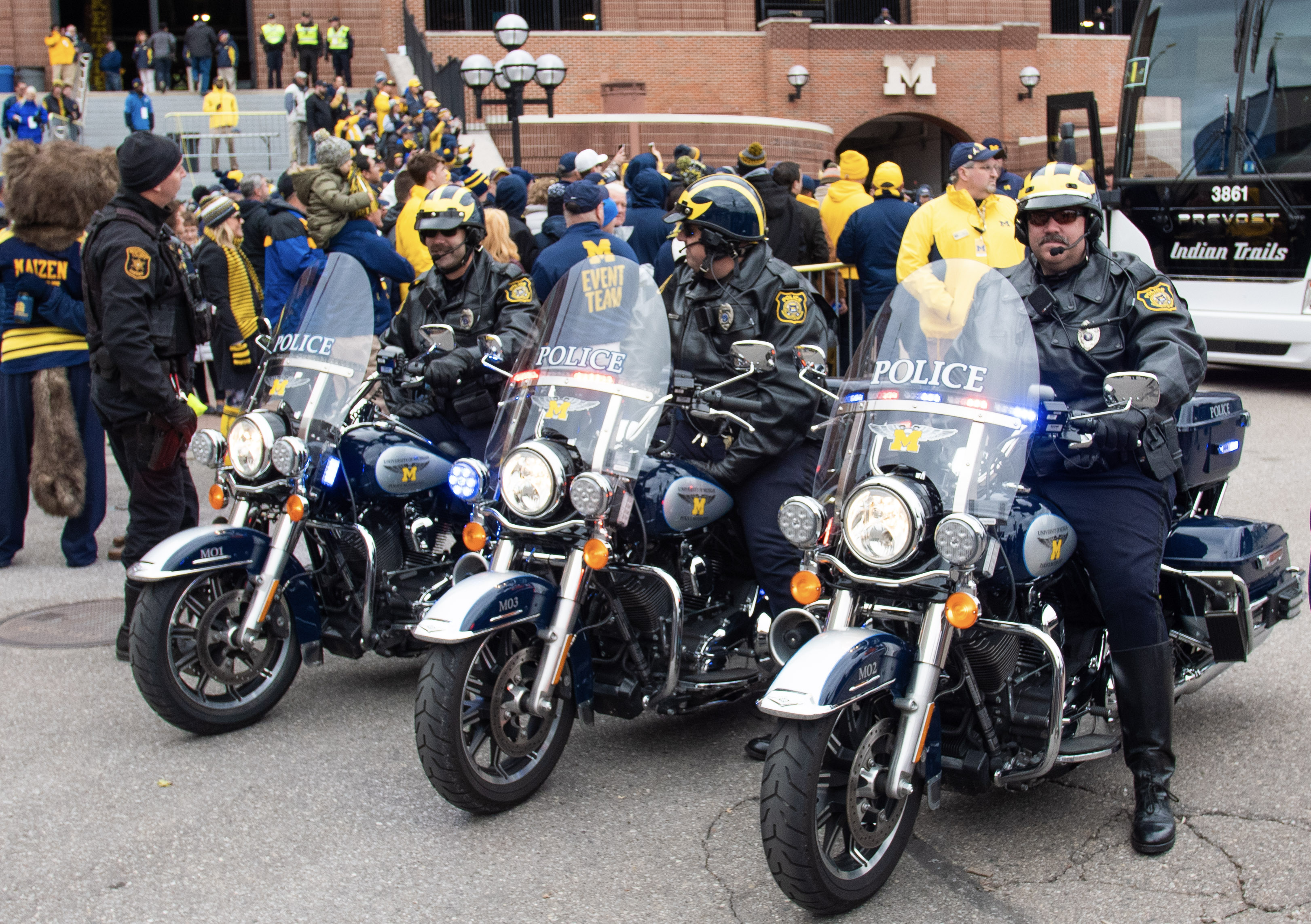 Police Motorcycle Team on Game Day