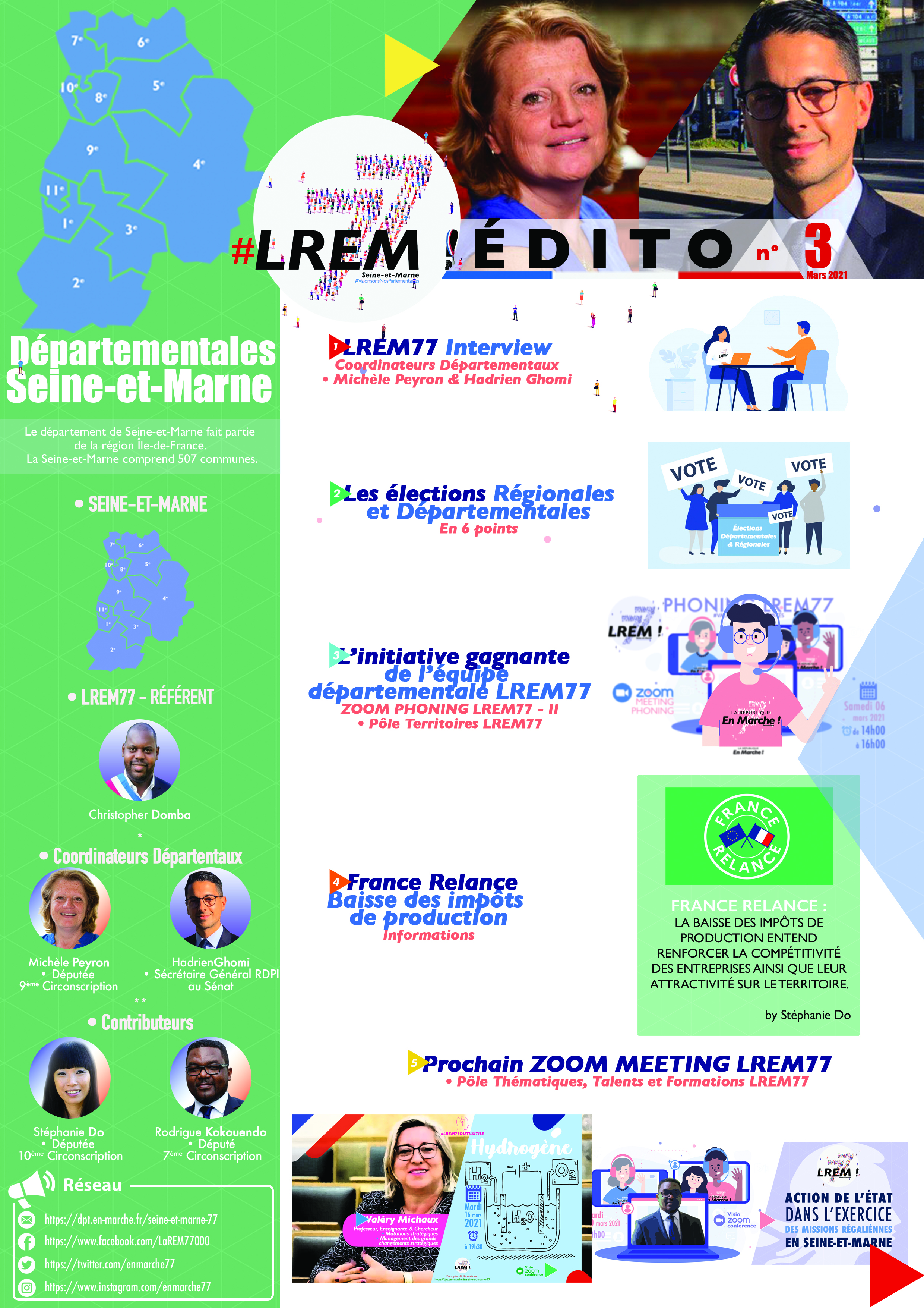 #LREM77EDITO numéro 3 - Élections Départementales et Régionales