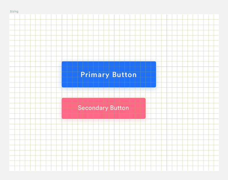 4 princípios fundamentais de design: 2 botões de tamanhos diferentes, evidenciando hierarquia visual.