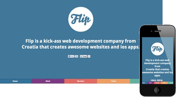 10 dicas para menus responsivos: site Flip.