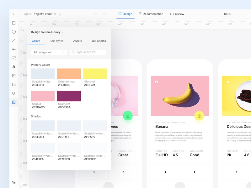 4 razões para fazer design sem cores primeiro: ferramenta UXPin Design Systems.