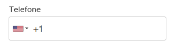 Melhores práticas para input Telefone: exemplo de input com seletor de país.