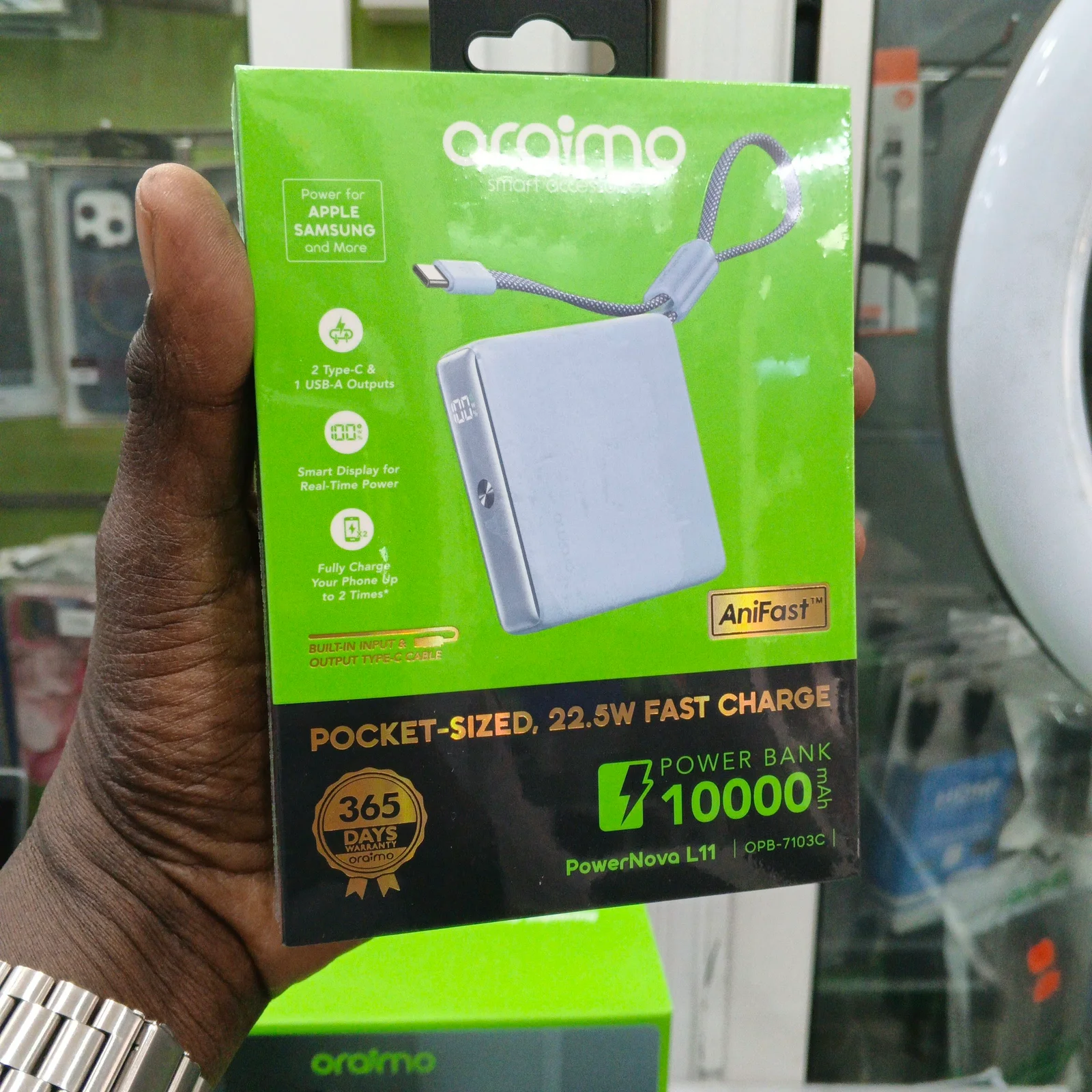 POWER BANK ORAIMO 10000MAH OPB-7103C