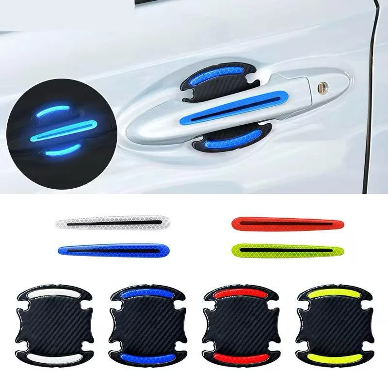 Lot de 8 autocollants de protection poignées voiture