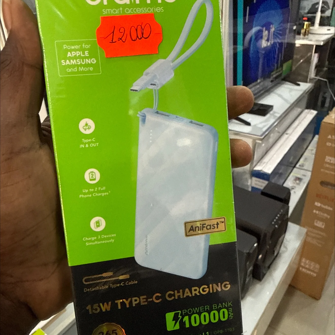 POWER BANK ORAIMO OPB-1103 TYPE C 10000MAH