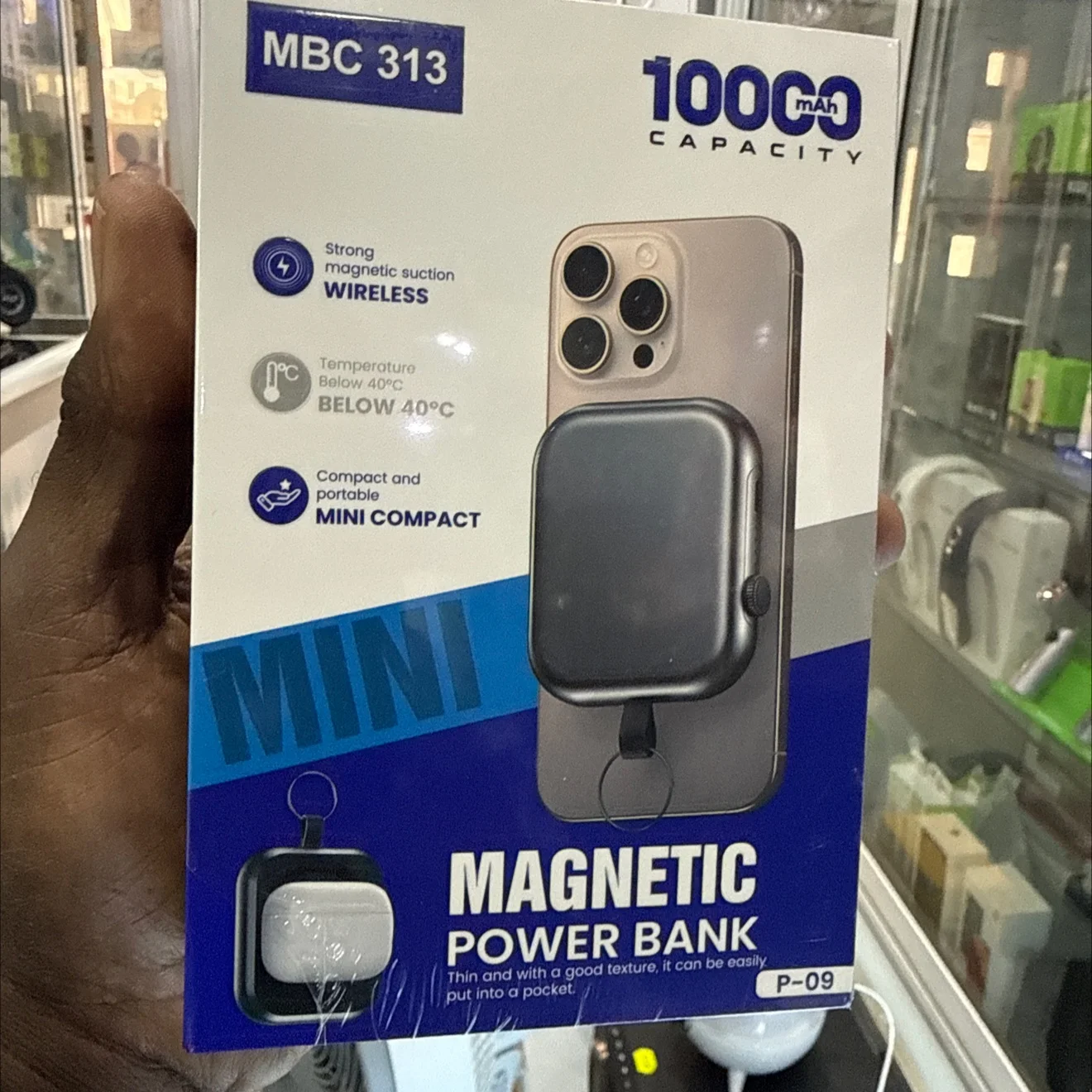 POWER BANK MBC 313 p-09 MINI MAGNETIC 10000mah