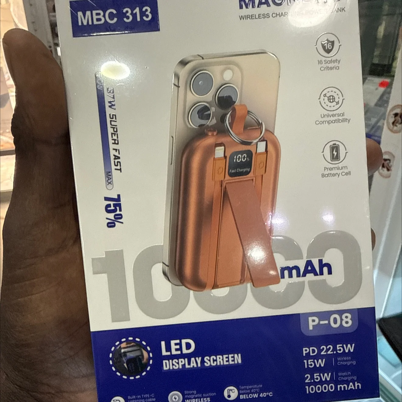 POWER BANK MBC 313 P-08 MAGNETIC 10000mah