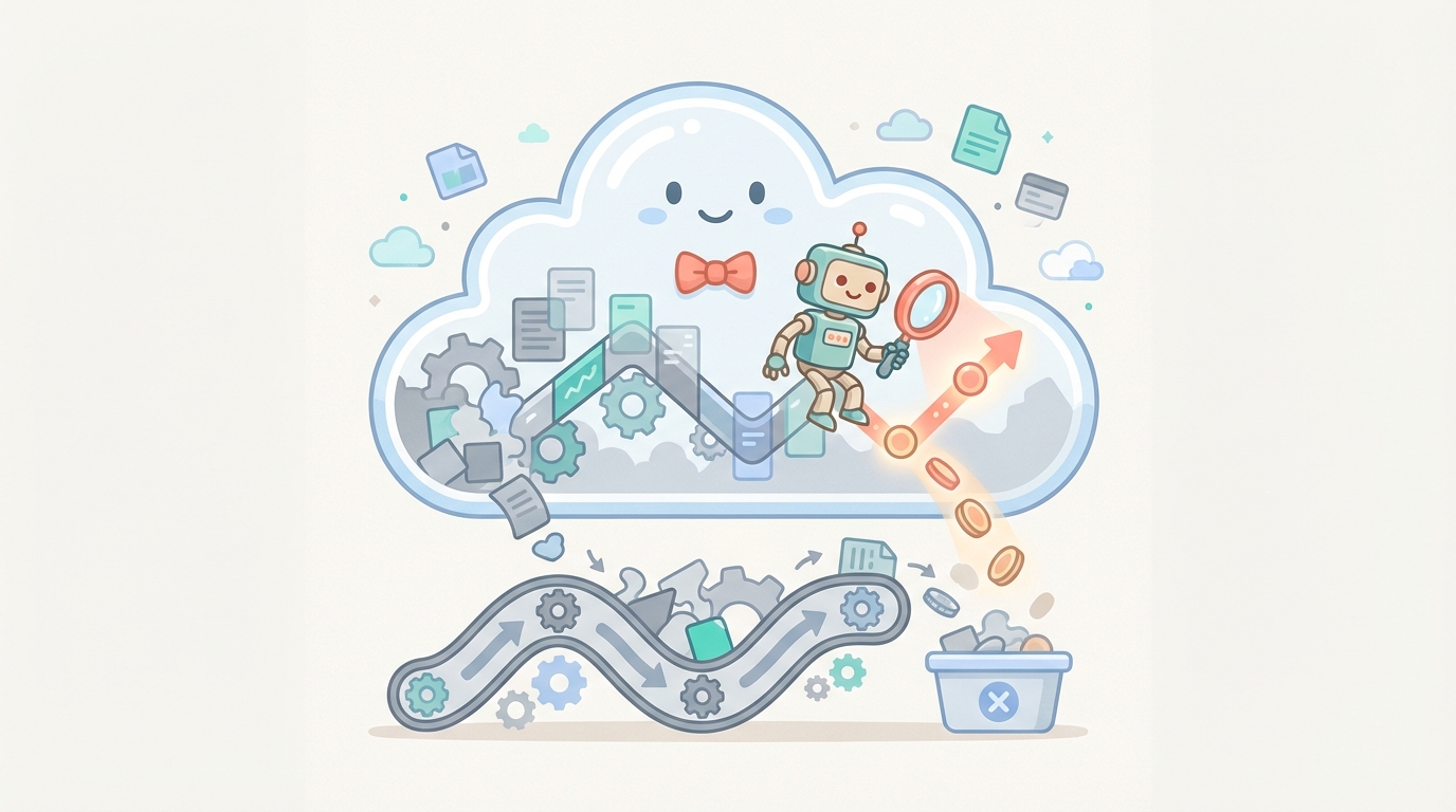 Isolating trends in public cloud costs using time-series analysis