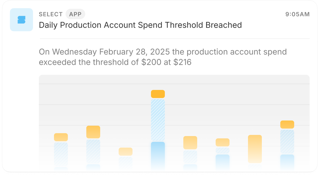 Receive actionable alerts