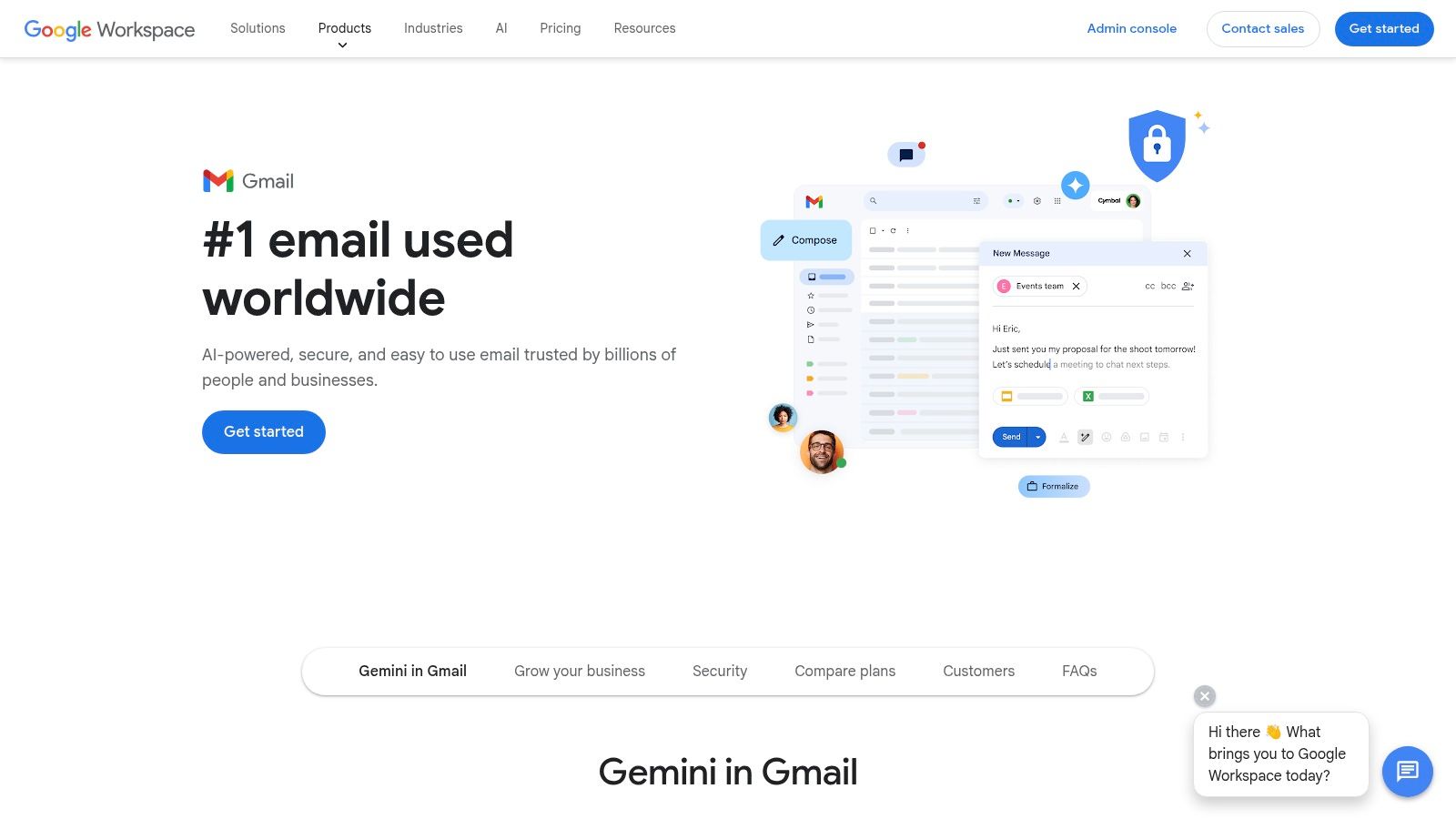 Google Workspace (Gmail “Help me write” with Gemini)
