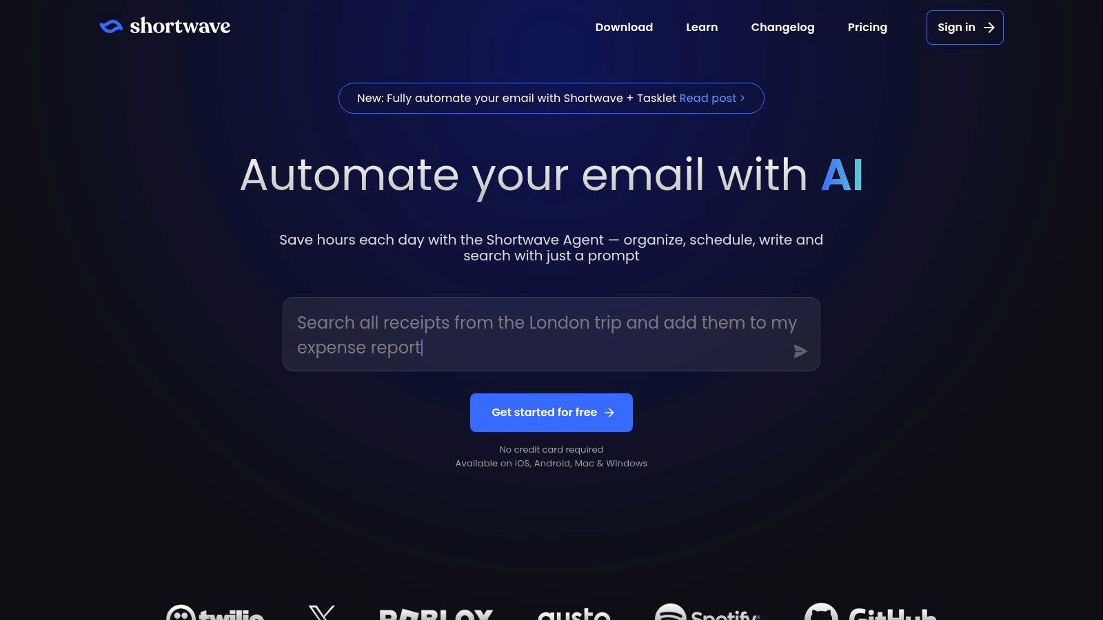 Shortwave (AI Assistant + Ghostwriter)
