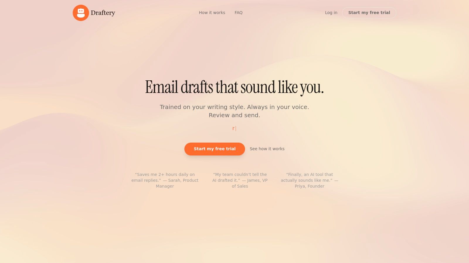 Draftery AI email assistant in Gmail