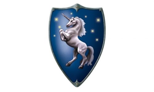 Kinder Unicorn Schild, holz