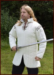Gambeson - Aketon in Natuurkleur met Afneembare Mouwen