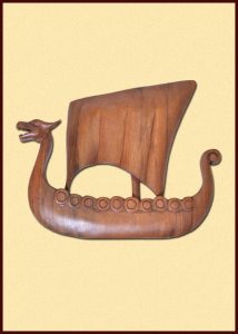 Viking Drakenboot Houtsnijwerk