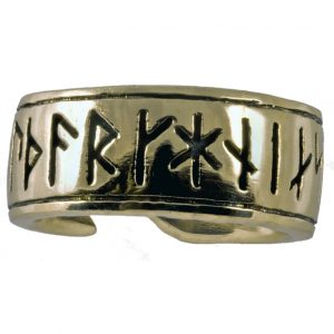 Viking Runen Ring Brons Groot