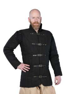 Mittelalter Gambeson in Schwarz (AUSVERKAUF)