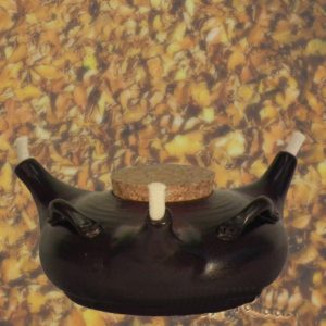 Öllicht dreiflammig m. Kork 16 cm