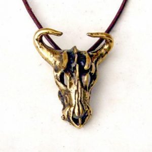 Anhänger Stierschädel - Schön ausgearbeiteter Stier-Schädel als Keltenschmuck.