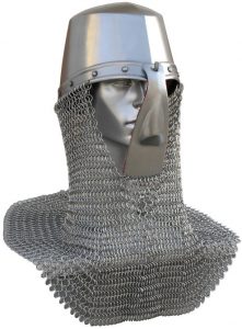 Normandische Helm met Maliënkraag rond 1450