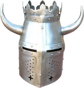 Toernooi Helm ( maar dan zonder hoorns), maar met Lederen Binnenhelm (AANBIDEING)