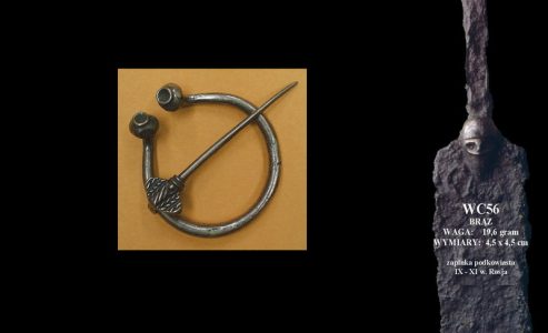 Viking Fibula in Brons, Rusland 9e-11e eeuws (op=op)