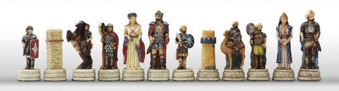 Romeinen tegen Arabieren Schaakstukken