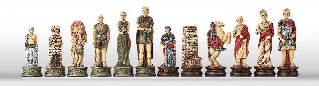Romeinen tegen Gladiatoren Schaakstukken 8 cm