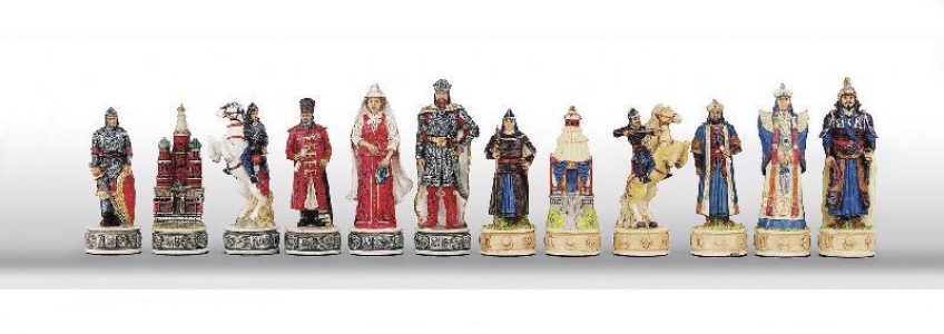 Russen gegen die Mongolen Schachfiguren