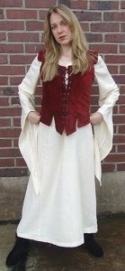 Middeleeuwse Gilet in Rood