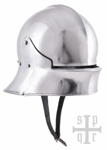 Duitse gotische sallet met opklapbaar vizier, 15e eeuw, 2 mm staal