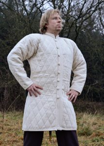 Mittelalter Gambeson Lang mit Knopfen