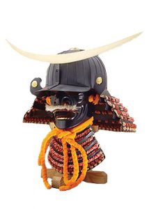 Kabuto helm van Date Masamune, met Mempo Masker