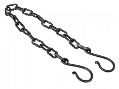 Middeleeuwse Ketelketting met twee Haken ca. 68 cm