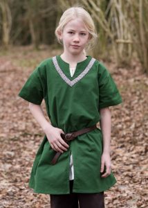 Middeleeuwse - Viking Kinder Tuniek in Groen.