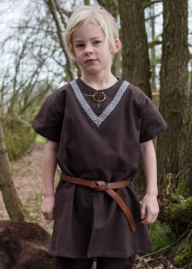 ​Middeleeuwse - Viking Kinder Tuniek in Bruin