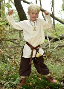 ​Kinder Tunika in Natuurkleur met lange mouw